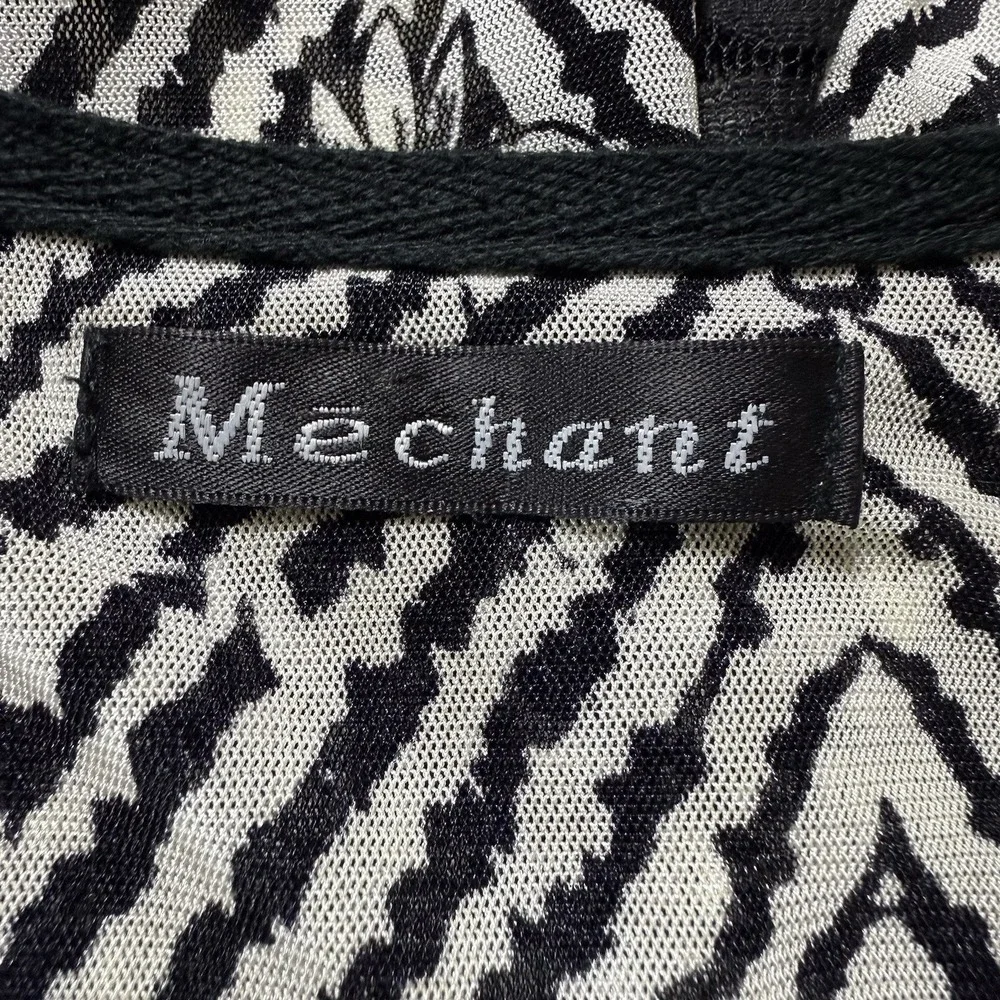 Mechant Y2K Vintage Tunic Top S/M Fairy Whimsigoth Sheer Asymmetrical Lace Shirt